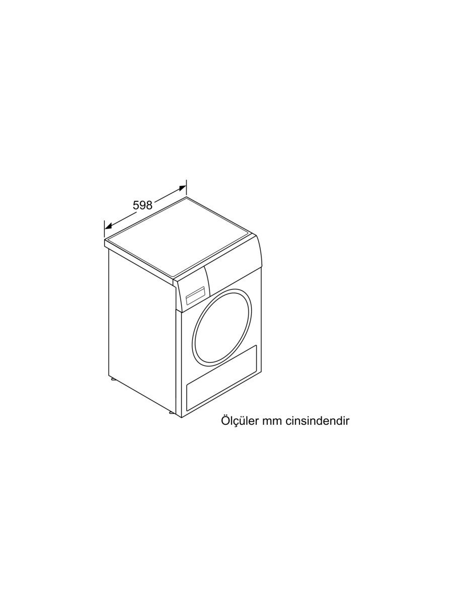 Profilo KM8610HTR Kurutma Makinesi-Isı Pompalı Kurutma Makinesi 8 kg KM8610HTR